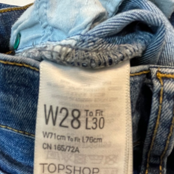 Topshop Jamie Jeans in Mid Blue W28L30 - Picture 4 of 4